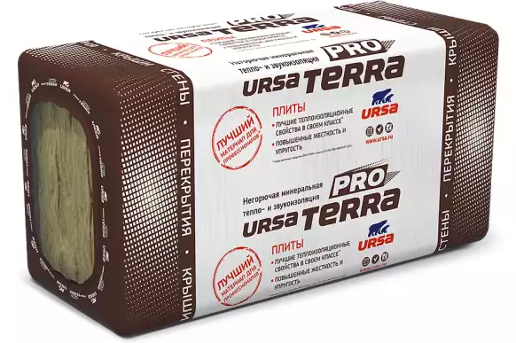 Минеральная вата URSA Тerra 34PN PRO (1250х610х100 мм) 12 шт фото